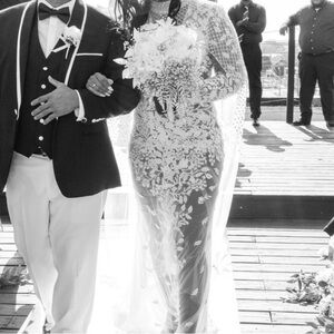 Elegant White Lace Gown